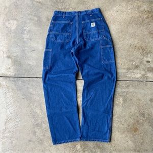 Vintage Carhartt FR fire resistant carpenter denim jeans.